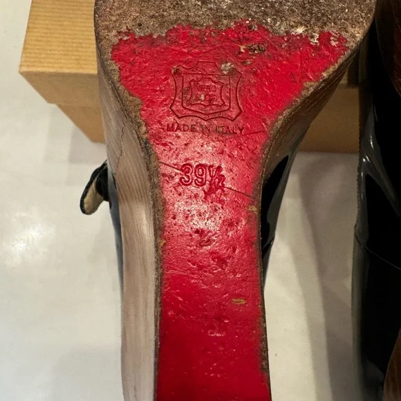 Black Mary Jane Wedge Shoes - Picture 10 of 10